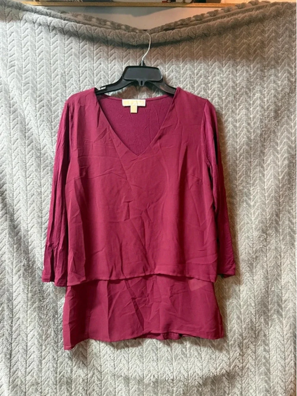 Michael Kors Burgundy Blouse size P/M
